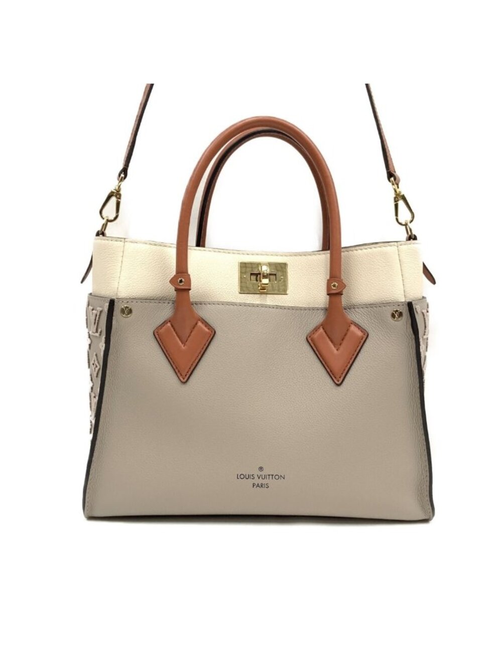 Louis Vuitton on My Side MM 2-Way Shoulder Bag Ivory Beige